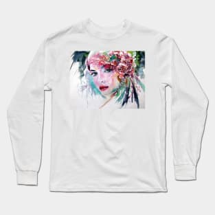 Beauty with flowers Long Sleeve T-Shirt